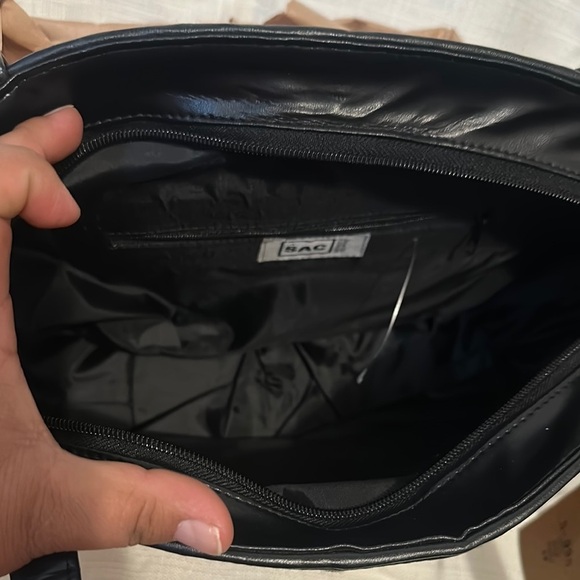 Women's Black and Brown Striped Bag - Picture 4 of 9